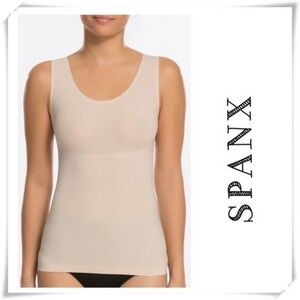 Spanx Trust Your Thinstincts Tank‎ Soft Nude 3X Compression Slimming Seamless